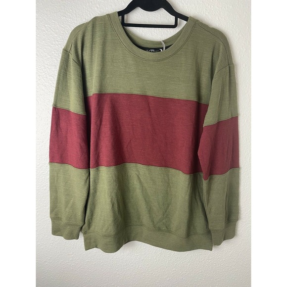 Velvet Heart Sweaters - Velvet Heart olive green color‎ block sweater Long Sleeve Sz Large NWT